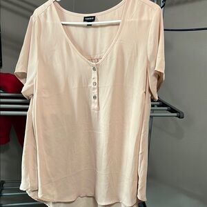 Torrid Orange Pink Short Sleeve Relaxed Blouse